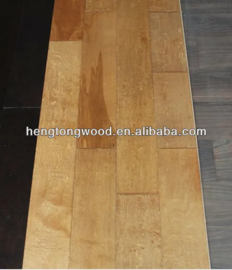 Hand scraped hardwood flooring, engineered flooring, birch pure human hand scratch engineered floors