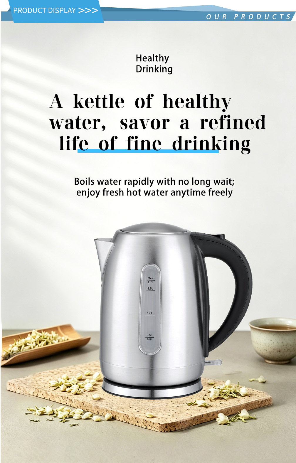 304 stainless steel kettle FK-1507-3