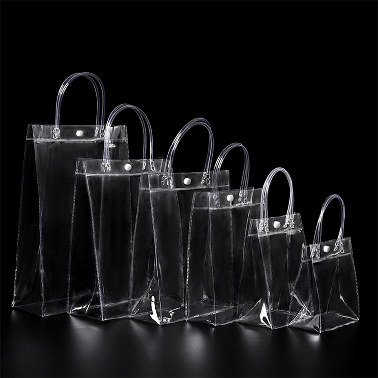 Low MOQ Pvc Handle Clear Waterproof Cosmetic Bag