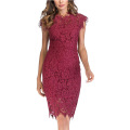 Women's Sleeveless Lace Cocktail Dress