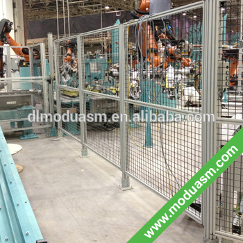 aluminium protective fence for machine equipment and robot