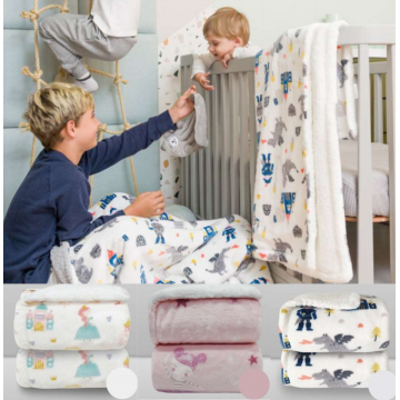 Chăn hai lớp Sherpa in kỹ thuật số