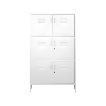 White Storage Cabinet with Doors