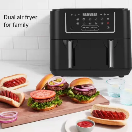 2400W Dual Basket Digital Air Fryer for Potato Chips and Turkey