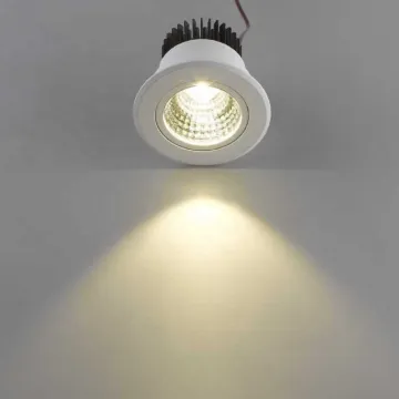 Modern Black Aluminum Cob Downlight LED Spotlight for Smart Home, Kitchen, and Office (7W-30W)