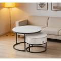 Conjunto de mesa redonda com gavetas para viver