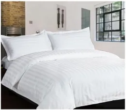 Hotel luxury bed sheet 60S*40S 3cm stripe design