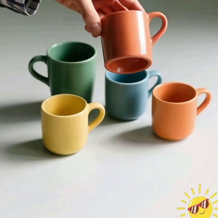 Simple style ceramic cup