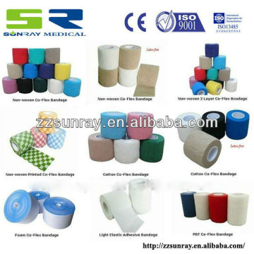 colored elastic bandage medical gauze
