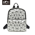 Geometric holographic laptop backpacks reflective bag