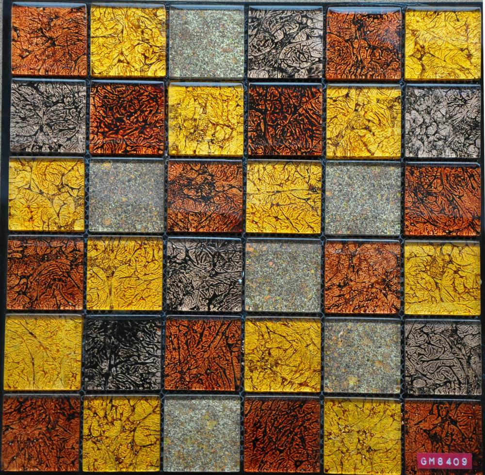 Golden Foil Glass Mosaic