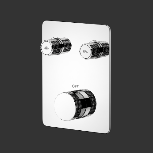 Push Shower Valve 2 Outlets Switch Concealed Shower Mixer Manufactory