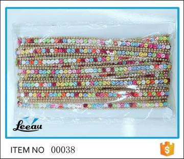 Hot Fix Crystal Beaded berlian imitasi Trim