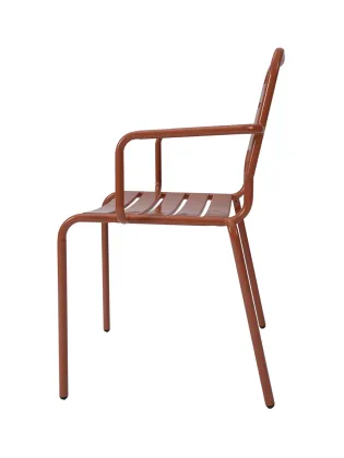 Outdoor Metal Slat Armchair