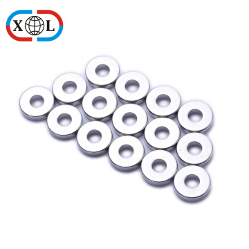 Axiaal gemagnetiseerd nickle gecoate neodymium magnet ring ndfeb