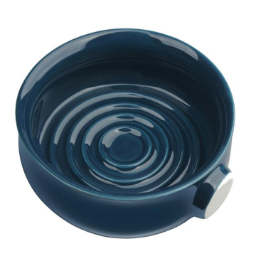 Ceramic Shaving Soap Bowl For Men, Non-slip Handle, Wide Mouth, Large Capacity, Easier to Foaming, Dark Blue, Royal Blue