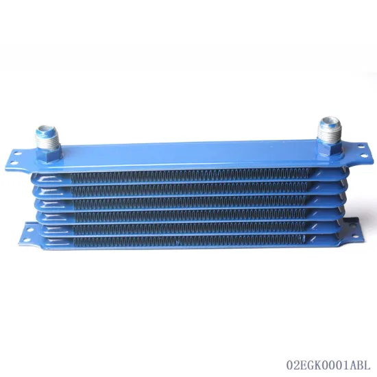 7 ROW 10AN ALUMINUM ENGINE/TRANSMISSION RACING OIL COOLER FOR CAR/TRUCK Blue
