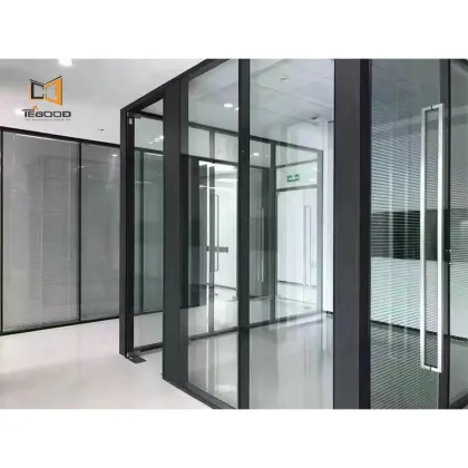 Office Aluminum Partition Walls, Outdoor Fireproof Glass Dividers