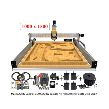 1015 Kit completo CNC de chumbo: 1000 mm x 1500mm Máquina de roteador para escultura e gravura