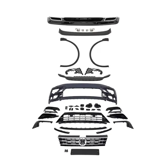 K-SEEK Car Front Lip Wind Knife Diffuser Rear Spoiler Kit for VW Tiguan 2018 R-line Upgrade