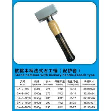 Stone hammer with hickory handle,Franch type