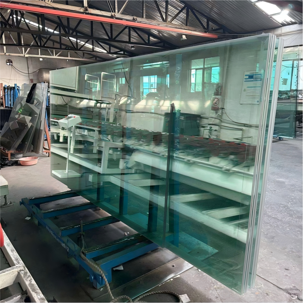 Three-ply SGP laminated glass