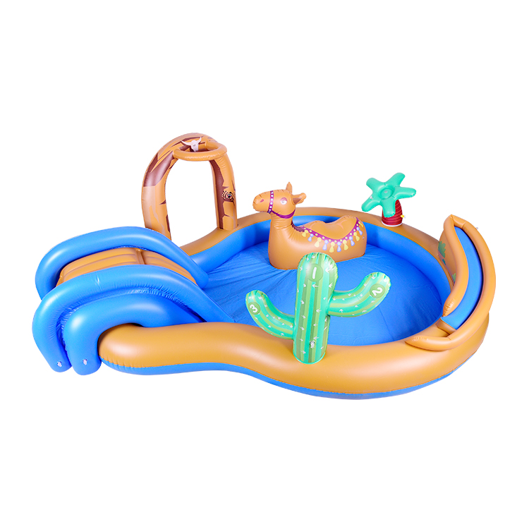 Inflatable PVC Swimming Pool Recreation Center With Slide