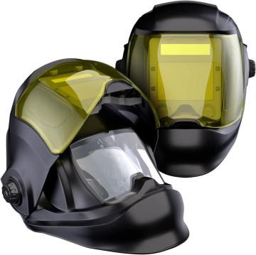 Replaceable Battery Solar-Powered Auto Darkening Fresh Air Welding Helmet with Purifying Ventilation