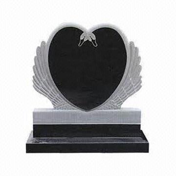Hand-carved Polish Black Marble Tombstone