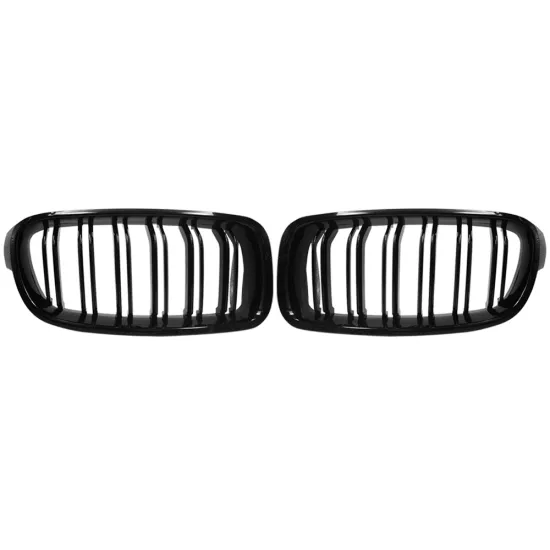 Piano Black Dual Line Kidney Grille for BMW 3 Series F30/F31 2012-2018 (320i/325i/328) Racing Front Grille