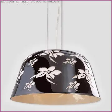 Black Pattern Glass Pendant Light