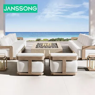 Modern Garden Teak Sofa Set - Luxury Outdoor Furniture