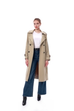 Leather edge collar suit collar women's windbreaker