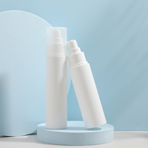 Vacuum Airless Pump Bottle 50ml 80ml 100ml Plastic Round Airless Lotion Bottles Factory