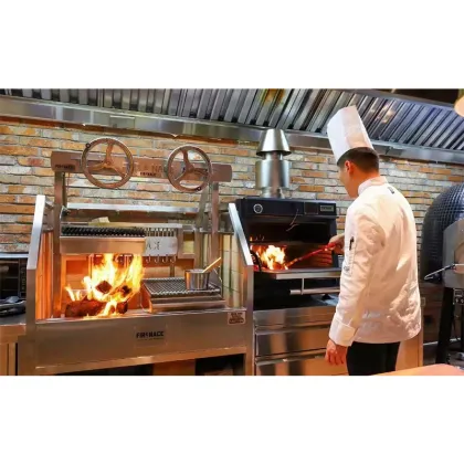 Argentine Outdoor Grill Equipment: Built-in Gaucho Asado Parrilla Brasero & Fire Places
