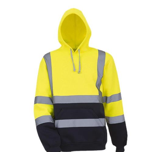 Ansi hi vis bawełniana bluza bezpieczeństwa z kapturem