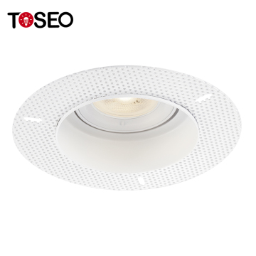 Światło reflektorów sufitowych: nowoczesne szklane szklane lub przezroczyste szklane gu10 LED 90 ° Downlights z metalowym aluminiowym zagłębionym wzrośnikiem