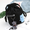 2022 New Design Literature and Art Canvas Drawstring Student School Travel Bag for Ladies Girls