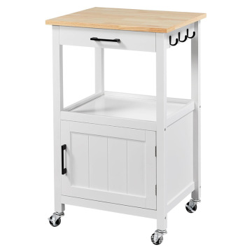 Hot Selling Wooden Kitchen Cart with Wheels for Restaurant and Bar