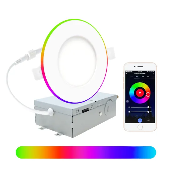 Smart WiFi 4 Inch RGBCW LED Modern Ceiling Light - 9W+3W Round Downlight, IP54 Rated