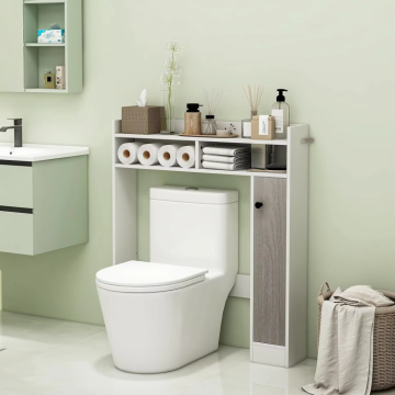 Wooden Toilet Bathroom Organizer Cabinet