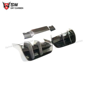 2pcs Rear Bumper Diffuser Splitter Cover for BMW i8 2014-2020 Carbon Fiber