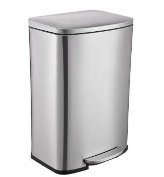 Kichen Stainless Steel Rectangle Foot Pedal Trash Bins