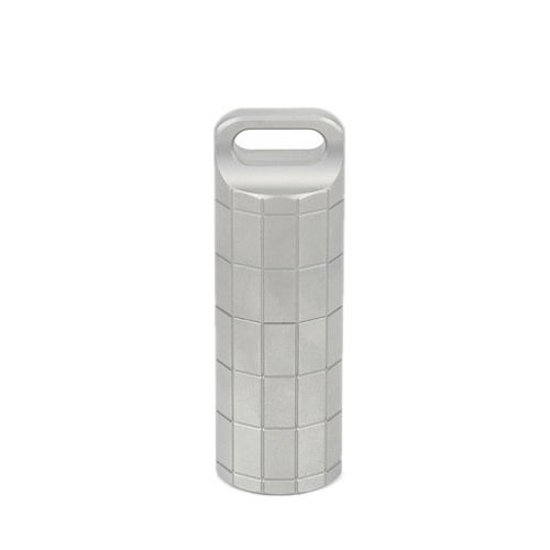 Portable Keychain Pill Container Titanium Capsule in Outdoor