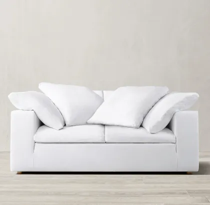 Luxury individual sofa white fabric home furniture