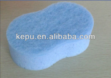 S shape blue cellulose kitchen cleaning sponge (KP-022)