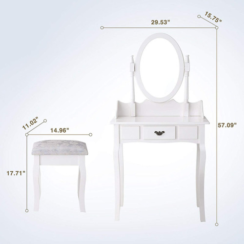 Dressing Table Vanity Makeup Table Set Dressing Table with Stool Manufactory