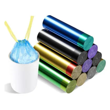 Recycled High Strength PE Plastic Garbage Bags: Tall Kitchen Drawstring Basics