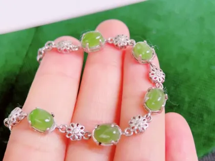 925 Silver & Hetian Jade Bracelet Sets for Women - Jewelry Gift Ideas