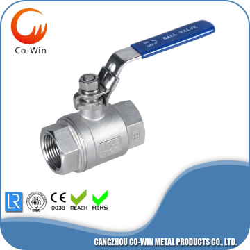 SS 2pc Thread ball valve 1000psi